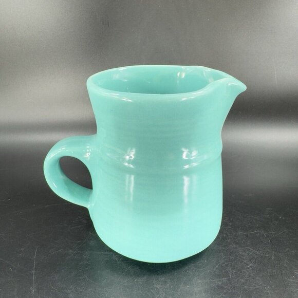 Metlox Poppytrail California Pottery Blue Green Turquoise Small Pitcher Carafe - Picture 11 of 11